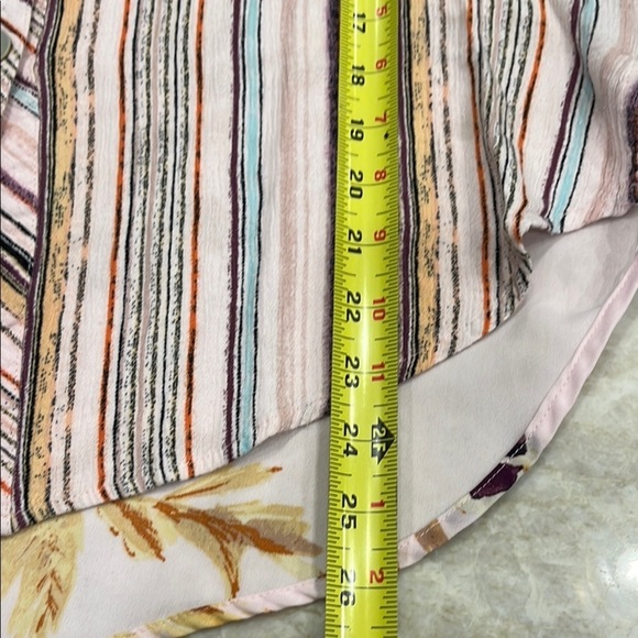 Anthropologie | Fig & Flower Blouse | Pink Stripes‎ & Floral | Size Small - Picture 7 of 12